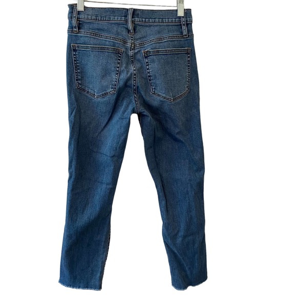 J Crew Vintage Straight Raw Hem Denim Blue Jeans Size 26 - Picture 4 of 4